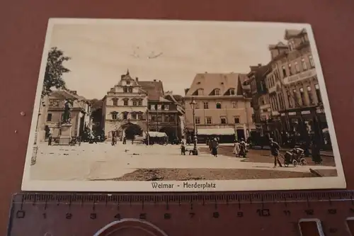 tolle alte Karte - Weimar - Herderplatz-  1915