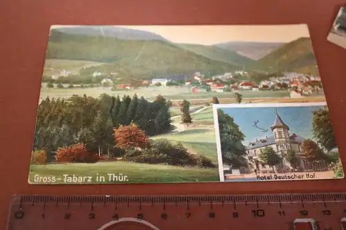 tolle alte Karte -  Gross-Tabarz in Thüringen und Hotel deutscher Hof  1910-20 ?