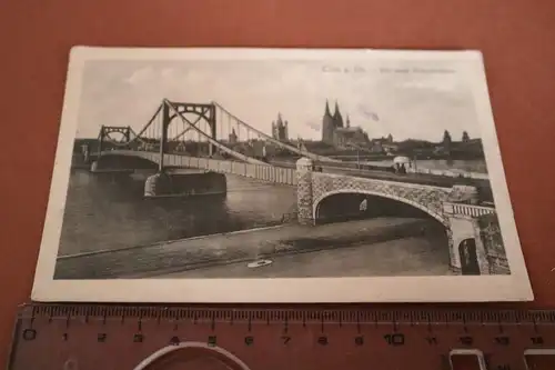 tolle alte Karte -  Cöln a. Rh. Die neue Hängebrücke  1917 - Köln