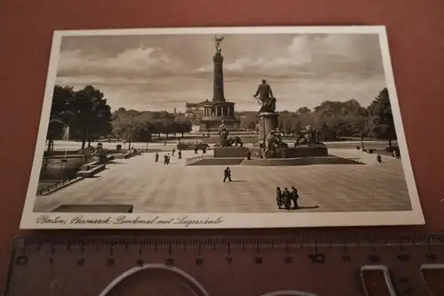tolle alte Karte -  Berlin - Bismarck Denkmal mit Siegessäule 