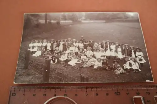 tolles altes Foto - Schulklassen beim Ausflug ???  - 1900-1910 ??