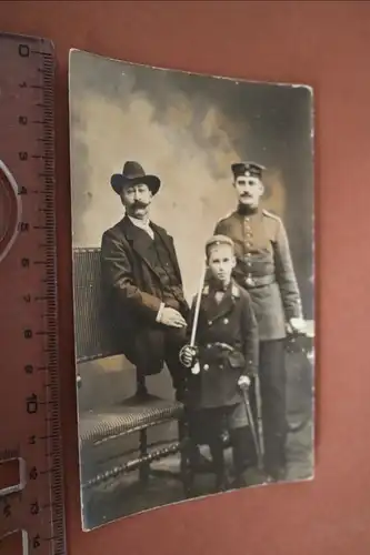 tolles altes Foto - Vater und Sohn in Uniform - Studiofoto