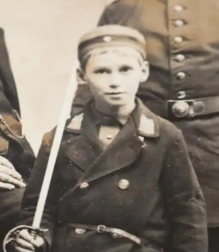 tolles altes Foto - Vater und Sohn in Uniform - Studiofoto