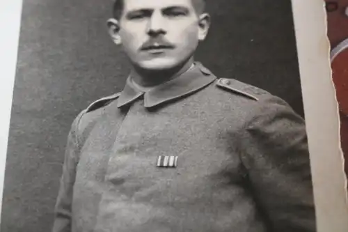 tolles altes Foto - Portrait eines Soldaten -  Flandern 1918