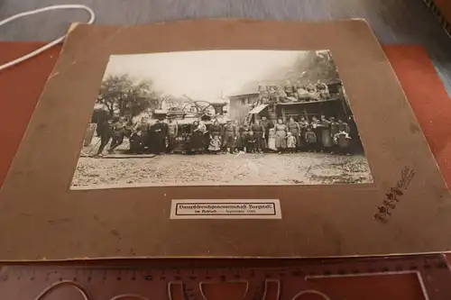 tolles altes  großes Foto - Dampfdreschgenossenschaft Burgstall - 1925