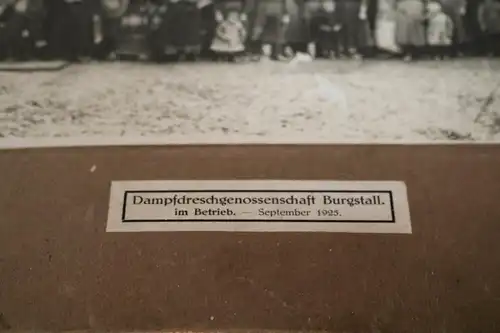 tolles altes  großes Foto - Dampfdreschgenossenschaft Burgstall - 1925