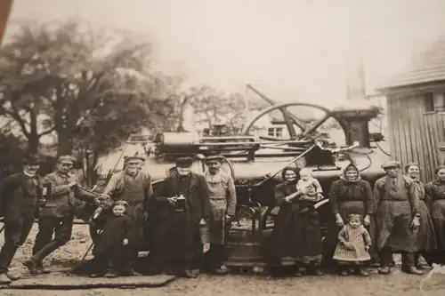 tolles altes  großes Foto - Dampfdreschgenossenschaft Burgstall - 1925