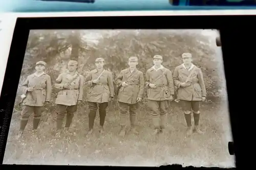 tolles altes Glasnegativ - Gruppe junger Männer - Jugendorganisation ? 1910-20 ?