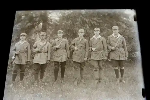 tolles altes Glasnegativ - Gruppe junger Männer - Jugendorganisation ? 1910-20 ?