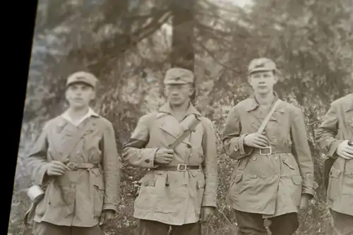 tolles altes Glasnegativ - Gruppe junger Männer - Jugendorganisation ? 1910-20 ?