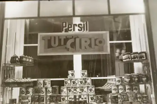 tolles altes Glasnegativ - Schaufenster Tutto Cirio -  Persil Werbung Italien