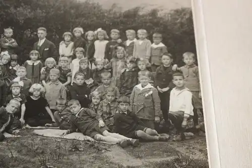 tolles altes Klassenfoto auf Pappe - Mädchen und Jungen 1910-20 ? Düren