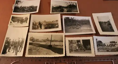 zehn tolle alte Fotos Soldaten,  Stadt, LKW usw.