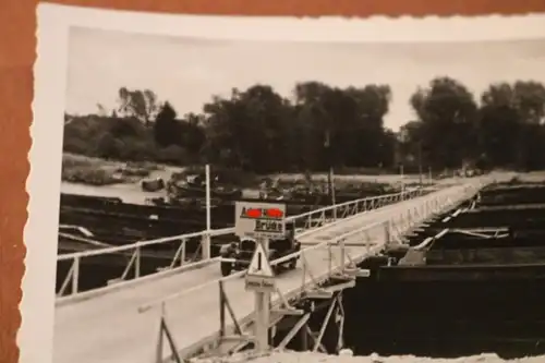 tolles altes Foto - Behelfsbrücke - Schild