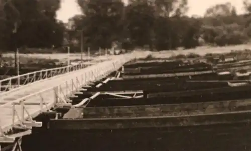 tolles altes Foto - Behelfsbrücke - Schild