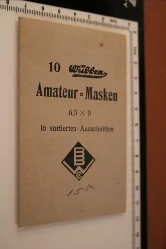 sechs tolle alte Amateur-Masken Wübben 6,5x9