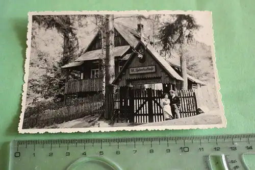 tolles altes Foto  Leutenberg Thüringen  ? St. Hubertus-Klause 50-60er Jahre 