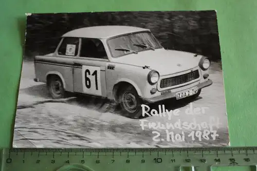 tolles altes Foto - Oldtimer Trabbi - Ralley der Freundschaft 1987 - Trabant