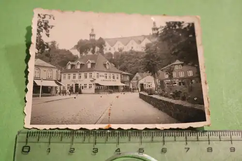 tolles altes Foto - Hotel Zur Post - Elbschloss-Bier -  Hintergrund ein Schloss?