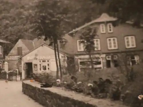 tolles altes Foto - Hotel Zur Post - Elbschloss-Bier -  Hintergrund ein Schloss?