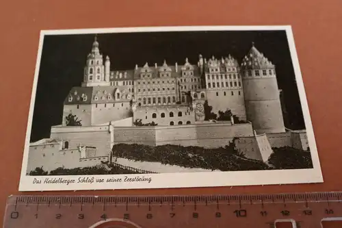 tolle alte Karte - Heidelberger Schloß vor seiner Zerstörung