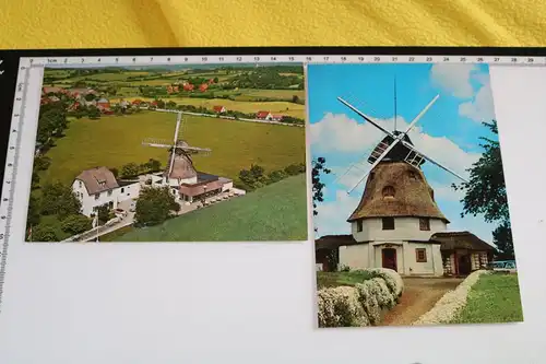 zwei tolle alte Karten - Gaststätte zur Windmühle  Alt-Mölln  50-60er Jahre ?