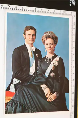 tolle alte Karte -.  Königin Margrethe II und Prinz Henrik von Dänemark - 60er J