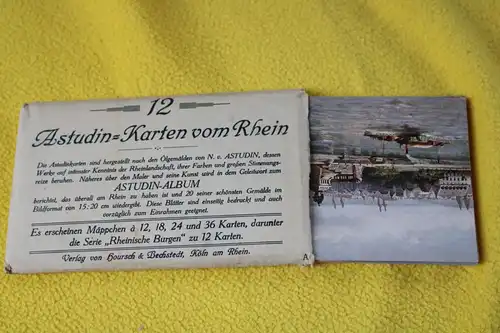 14 tolle alte Astudin-Karten vom Rhein 