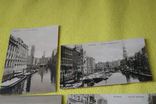 drei tolle alte Ansichtskarten - Mappe Hamburg das nordd. Venedig - 1910-20 ??