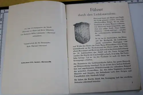 tolles altes Heftchen - Führer durch den Liebfrauendom Oberwesel 50-60er Jahre