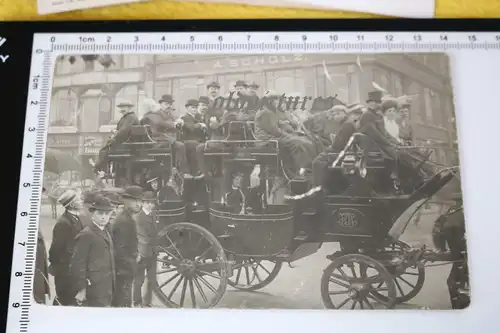 tolles altes Foto - Hamburg - Kutsche für Rundfahrten - 1908