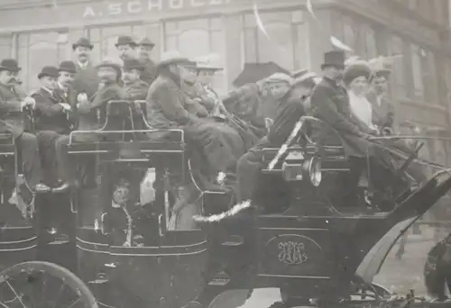 tolles altes Foto - Hamburg - Kutsche für Rundfahrten - 1908