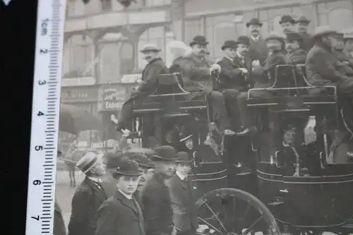 tolles altes Foto - Hamburg - Kutsche für Rundfahrten - 1908