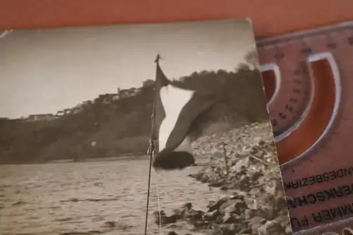 tolles altes Foto - Küste mit Fahne ? Italien -  1900-1920 ??