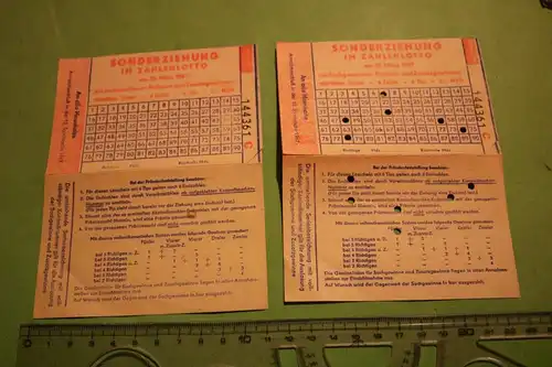 zwei alte Lotteriescheine Sonderziehung 1967  - DDR