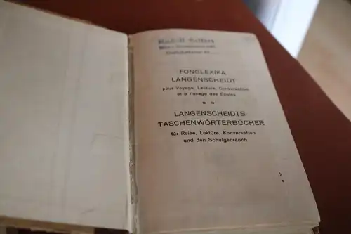 zwei tolle alte Langescheidts Taschenwörterbücher Französisch Deutsch Teil 1 u 2