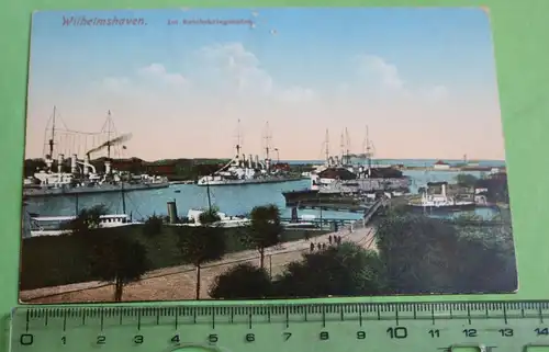 tolle alte Karte - Wilhelmshaven - Im Reichskriegshafen - Feldpost