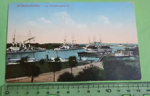 tolle alte Karte - Wilhelmshaven - Im Reichskriegshafen - Feldpost 
