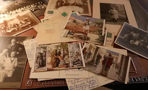 kleines Konvolut Kabinettfotos, Ansichtskarten, Postkarten, Fotos  23teilig