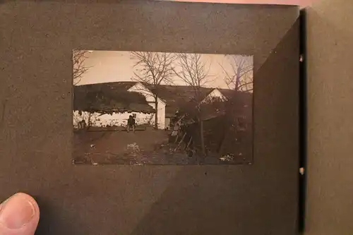 alte Fotokarte - zerstörte Gebäude - Frankreich ??? handschriftliche Ergänzung