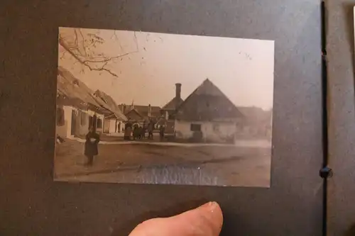 alte Fotokarte - zerstörte Gebäude - Frankreich ??? handschriftliche Ergänzung