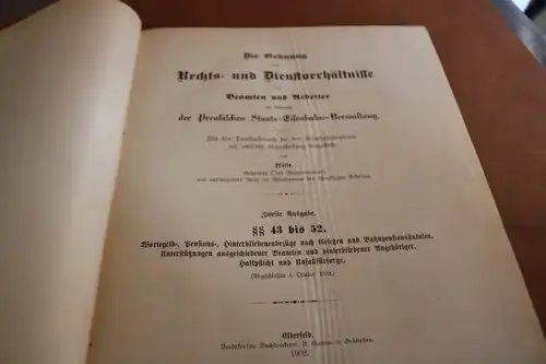 Buch - Die Ordung Rechts- u. Dienstverhältnisse Preußischen Staats-Eisenbahn-Ver