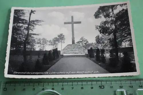 tolle alte Karte - Ehrenmal der Landgemeinde Lüdenscheid auf dem Waldfriedhof Lo