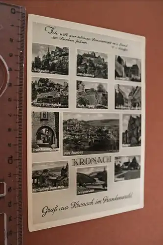 tolle alte Karte - Gruß aus Kronach im Frankenwald -  50-60er Jahre ?