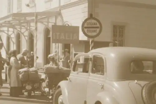 tolles altes Negativ - Grenze Grenzübergang nach Italien - 50-60er Jahre ?