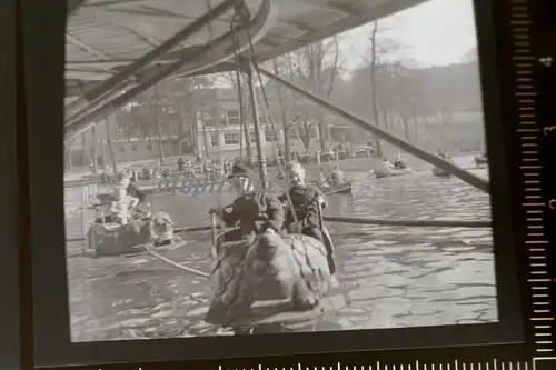 zwei tolle alte Negative - Karussel über Wasser - Wasserkarussel- 30-40er Jahre?