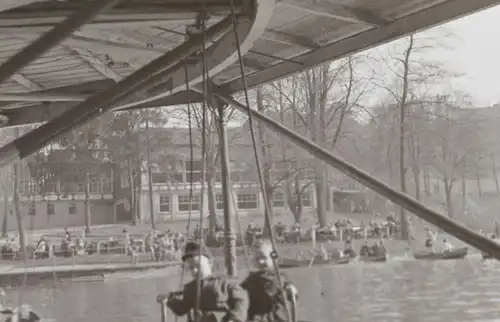 zwei tolle alte Negative - Karussel über Wasser - Wasserkarussel- 30-40er Jahre?