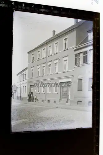 tolles altes Glasnegativ - Gebäude - Geschäft Schuhwaaren Otto Zeitz - Ort ??