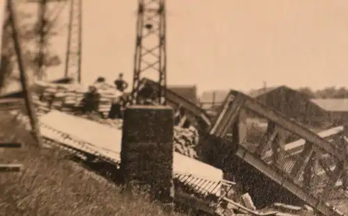 altes Foto - zerstörte Brücke  vor Douai  Frankreich