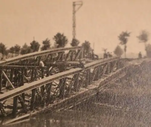 altes Foto - zerstörte Brücke  vor Douai  Frankreich